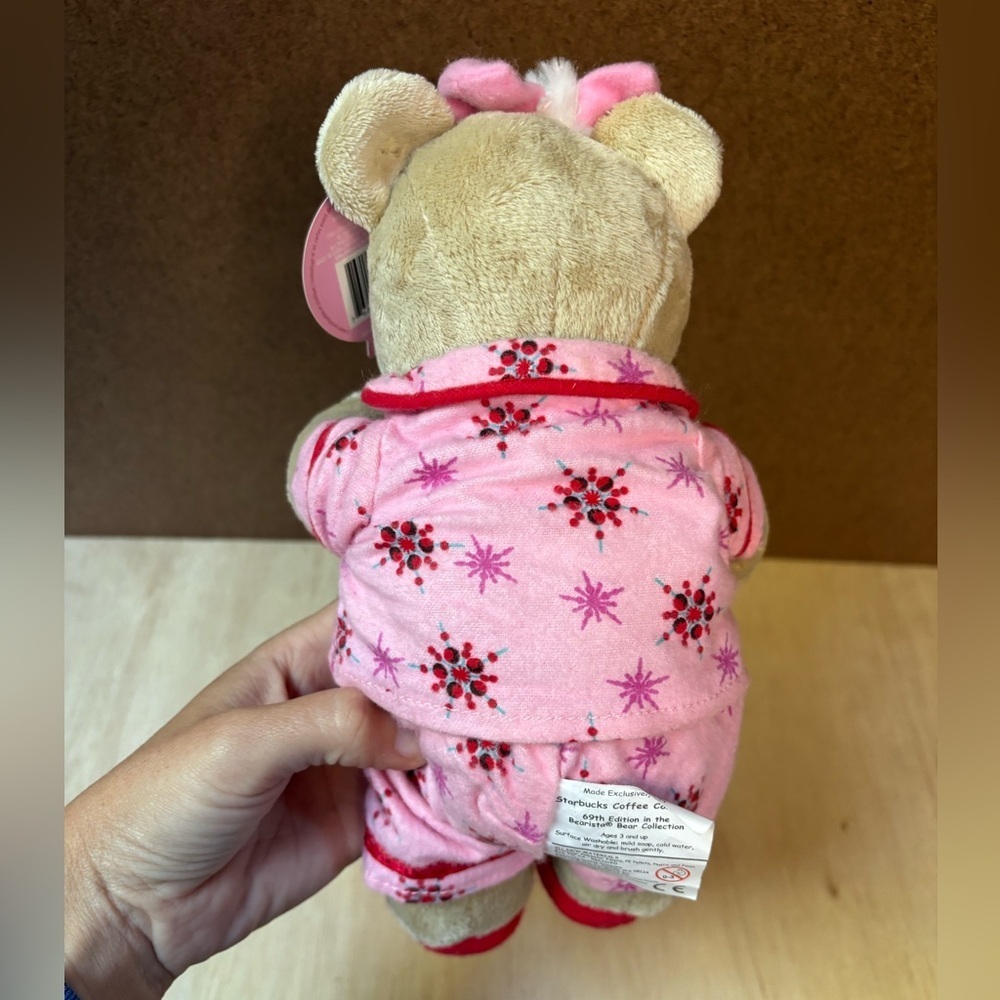 Starbucks Bearista 2007 Pink Pajamas Bear Plush with Tags—10” Plush - Picture 6 of 8